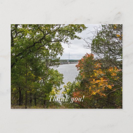 Herfst bij Truman Dam Dank je wel Briefkaart (Voorkant)