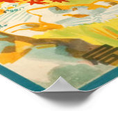  herfst bij Yunoyama Onsen Japan Travel Poster (Hoek)