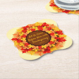 Herfst bijbelprijsopgave laat Thanksgiving Kartonnen Onderzetters