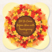 Herfst bijbelprijsopgave laat Thanksgiving Kartonnen Onderzetters (Voorkant)