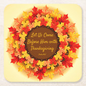 Herfst bijbelprijsopgave laat Thanksgiving Kartonnen Onderzetters (Voorkant)