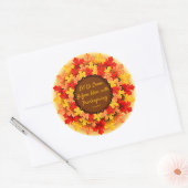 Herfst bijbelprijsopgave laat Thanksgiving Ronde Sticker (Envelop)