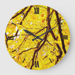 Herfst bijkantoren - gouden geel grote klok