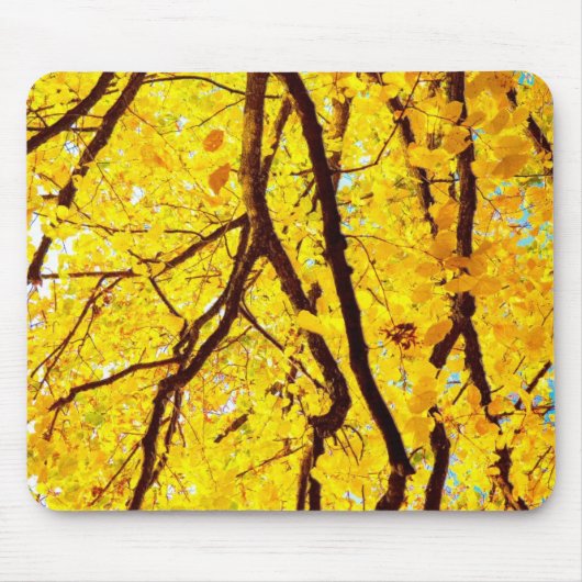 Herfst bijkantoren - gouden geel muismat (Voorkant)