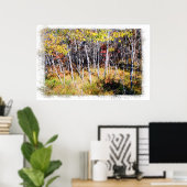 Herfst Birch Forest Print (Thuiskantoor)