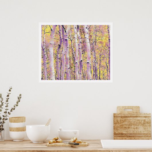Herfst Birch Poster (Keuken)