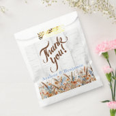 Herfst Birch Tree en Wildflowers Wedding Bedankzakje (Gezegeld)