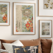 Herfst Bird Nest Oranje Floral Foliage Decoupage A Tissuepapier