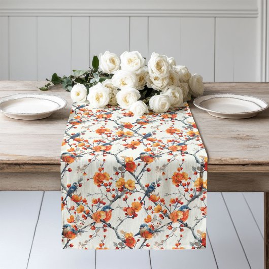 Herfst Birds & Blooms Runner Cosy Charm voor de he Lange Tafelloper