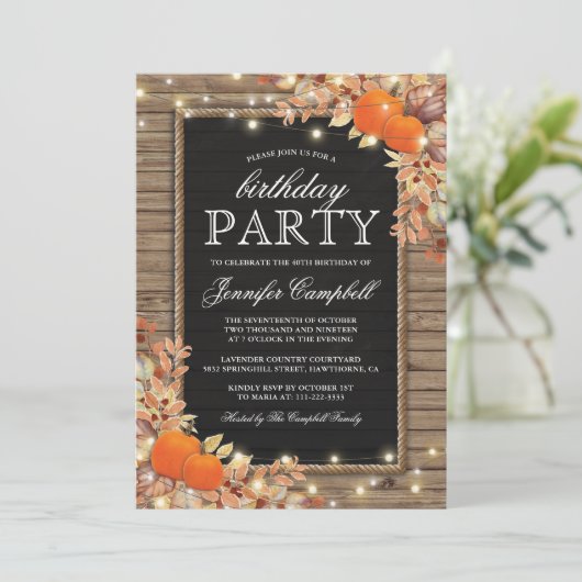 Herfst Birthday in het najaar van Oostenrijk Kaart (Staand voorkant)