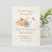 Herfst Birthday Little Pumpkin is een Kaart (Staand voorkant)