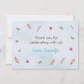 Herfst Birthday Little Pumpkin Truck Hartelijk dan Bedankkaart (Achterkant)