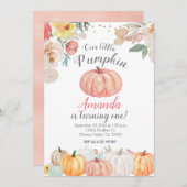 Herfst Birthday Party Invitati Kaart (Voorkant / Achterkant)