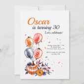 Herfst Birthday Party Invitation Kaart (Voorkant)