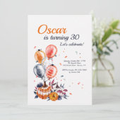 Herfst Birthday Party Invitation Kaart (Staand voorkant)