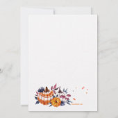 Herfst Birthday Party Invitation Kaart (Achterkant)