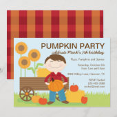 Herfst Birthday Party Invitation Kaart (Voorkant / Achterkant)