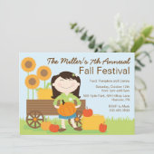 Herfst Birthday Party Invitation Kaart (Staand voorkant)