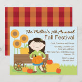 Herfst Birthday Party Invitation Kaart (Voorkant / Achterkant)