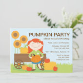 Herfst Birthday Party Invitation Kaart (Staand voorkant)