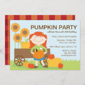 Herfst Birthday Party Invitation Kaart (Voorkant / Achterkant)