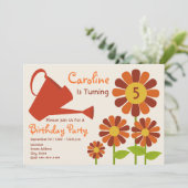 Herfst Birthday Party - Vloertuinen & waterlopen Kaart (Staand voorkant)