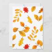 Herfst Birthday Uitnodiging (Achterkant)