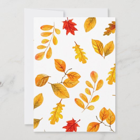 Herfst Birthday Uitnodiging (Achterkant)