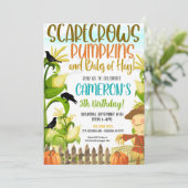 Herfst Birthday Uitnodiging (Staand voorkant)