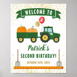 Herfst Birthday Welkom in de herfst Pumpkin Poster