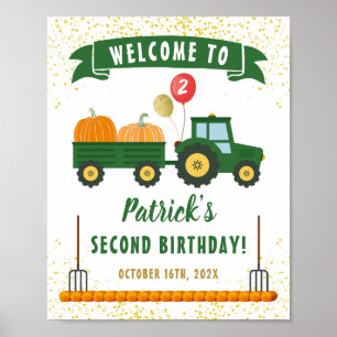Herfst Birthday Welkom in de herfst Pumpkin Poster