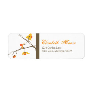 Herfst bitterzoete return Address Label