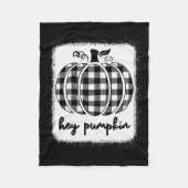 Herfst Black and White Plays Hey Pumpkin 1 Fleece Deken (Voorkant)