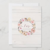 Herfst Black Blush Pink Waterverf Floral Roos Gold Kaart (Achterkant)