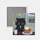 Herfst Black Cats Creationarts Magnet (Voorkant / Achterkant)