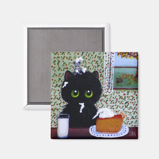 Herfst Black Cats Creationarts Magnet (Voorkant / Achterkant)