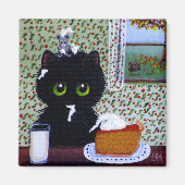 Herfst Black Cats Creationarts Magnet (Voorkant)