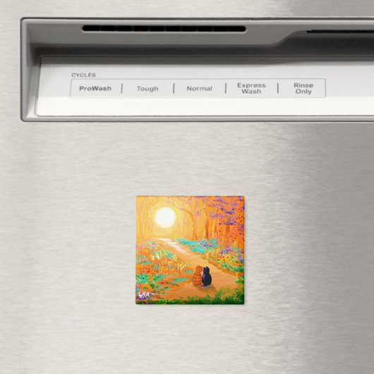 Herfst Black Cats Creationarts Magnet (Insitu (Vaatwasser))