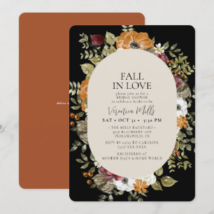 Herfst Black Ivory Terracotta Vrijgezellenfeest Kaart