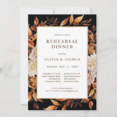 Herfst Black Wedding Rehearsal Dinner Kaart (Voorkant)