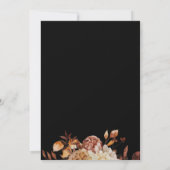 Herfst Black Wedding Rehearsal Dinner Kaart (Achterkant)