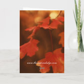 Herfst blad bedankkaart (Achterkant)