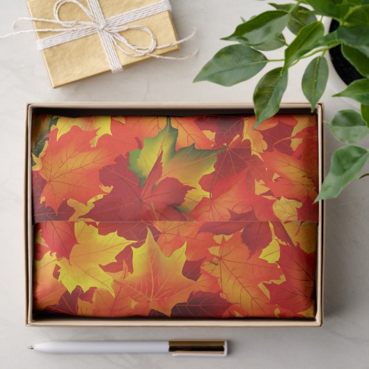 Herfst blad patroon tissuepapier (Geschenk)