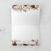 Herfst Blad Roze Bloemen Herfst Krans Baby Dank u Kaart (Binnen)