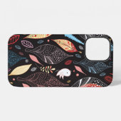 Herfst blad textuur iPhone hoesje (Achterkant horizontaal)