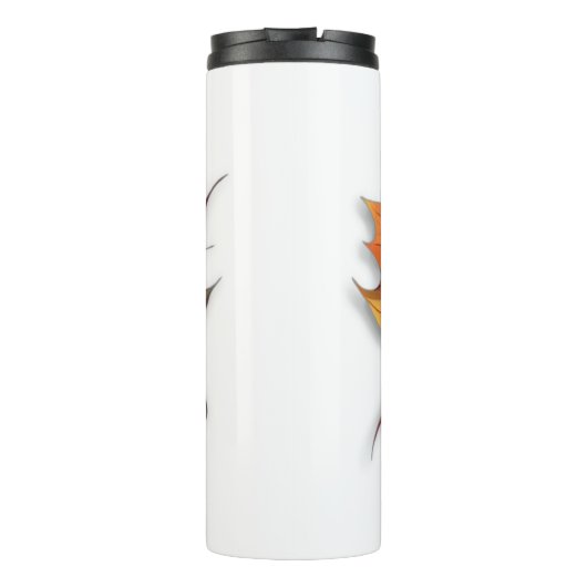 Herfst blad Thermische Tumbler Thermosbeker (Achterkant)