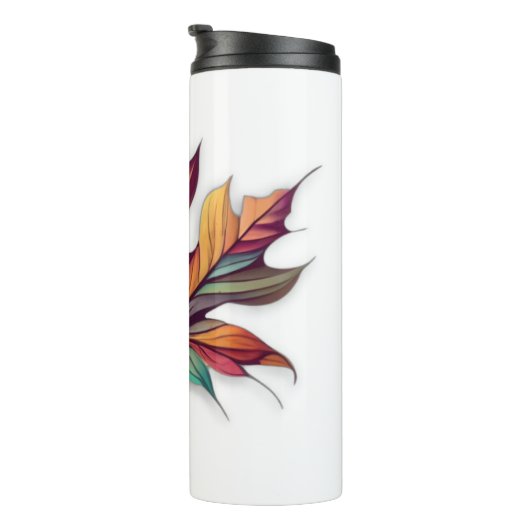Herfst blad Thermische Tumbler Thermosbeker (Geroteerd rechts)