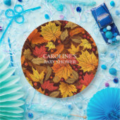 Herfst bladeren Baby shower papier Borden Papieren Bordje (Feest)