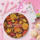 Herfst bladeren Baby shower papier Borden Papieren Bordje (Feest)