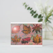 Herfst bladeren bladeren loof briefkaart (Staand voorkant)
